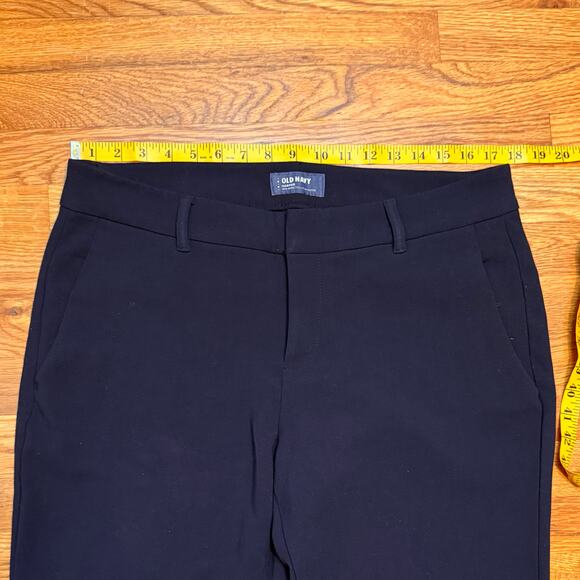 Old Navy Womens 12 Regular Blue Harper Mid Rise Slacks Work Pants Corporatecore - Picture 2 of 9